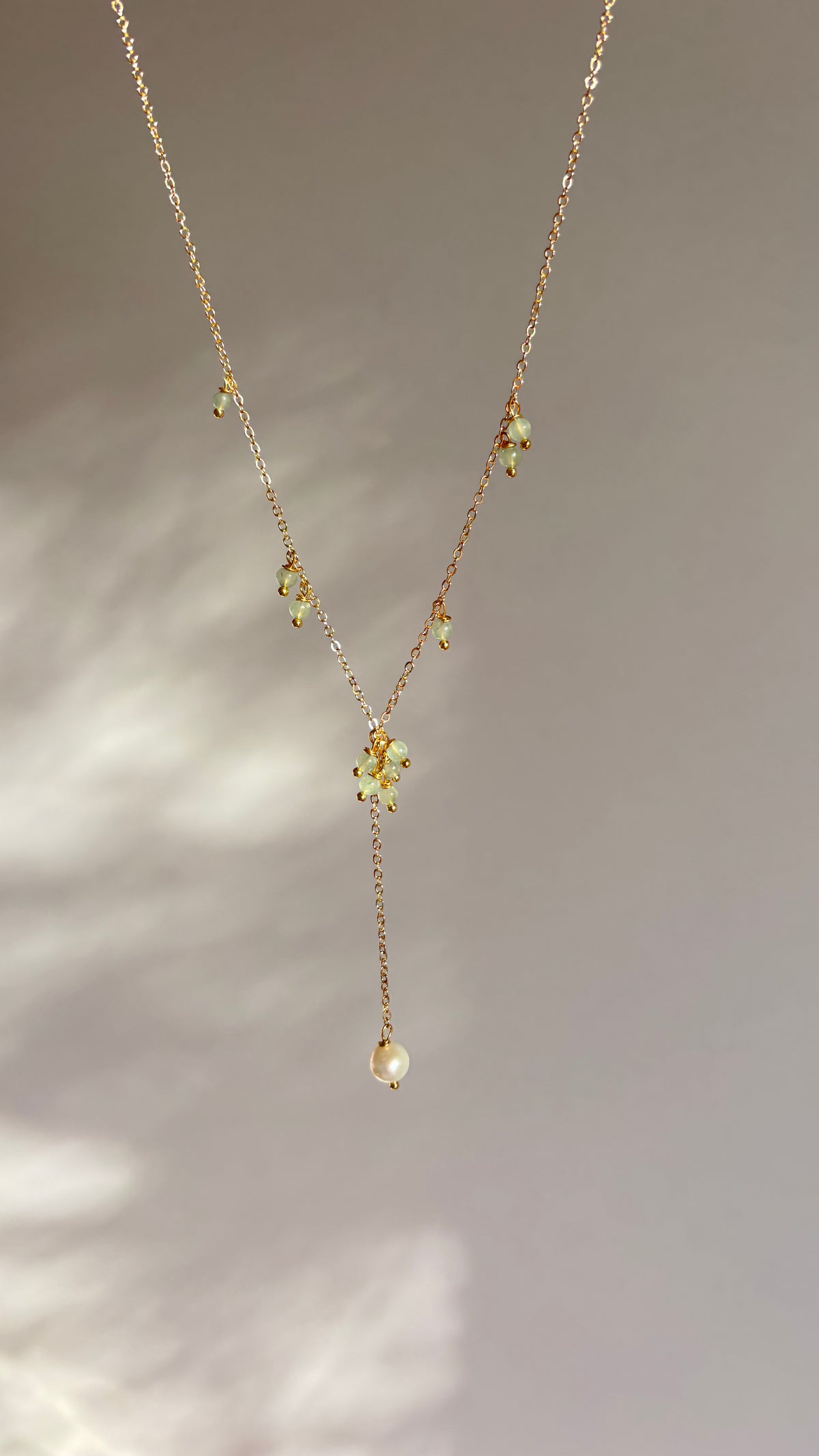 Green Bouquet Aventurine Necklace - handmade by Thread & Touch Jewellery, Auckland NZ, view 3