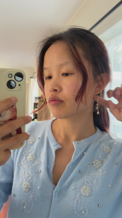Wildflower · Aquamarine Pearl Earrings